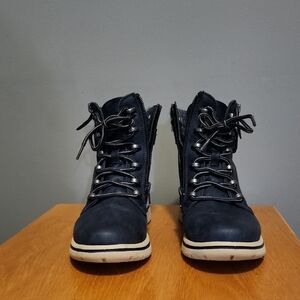Cliffs by WHITE MOUNTAIN Navy Lace-Up Boots